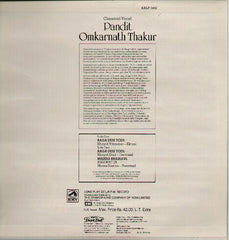Pandit Omkarnath Thakur Indian Vinyl LP