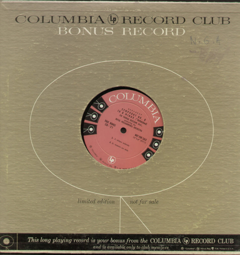 Symphony No. 8 In B Minor - English Bollywood Vinyl LP