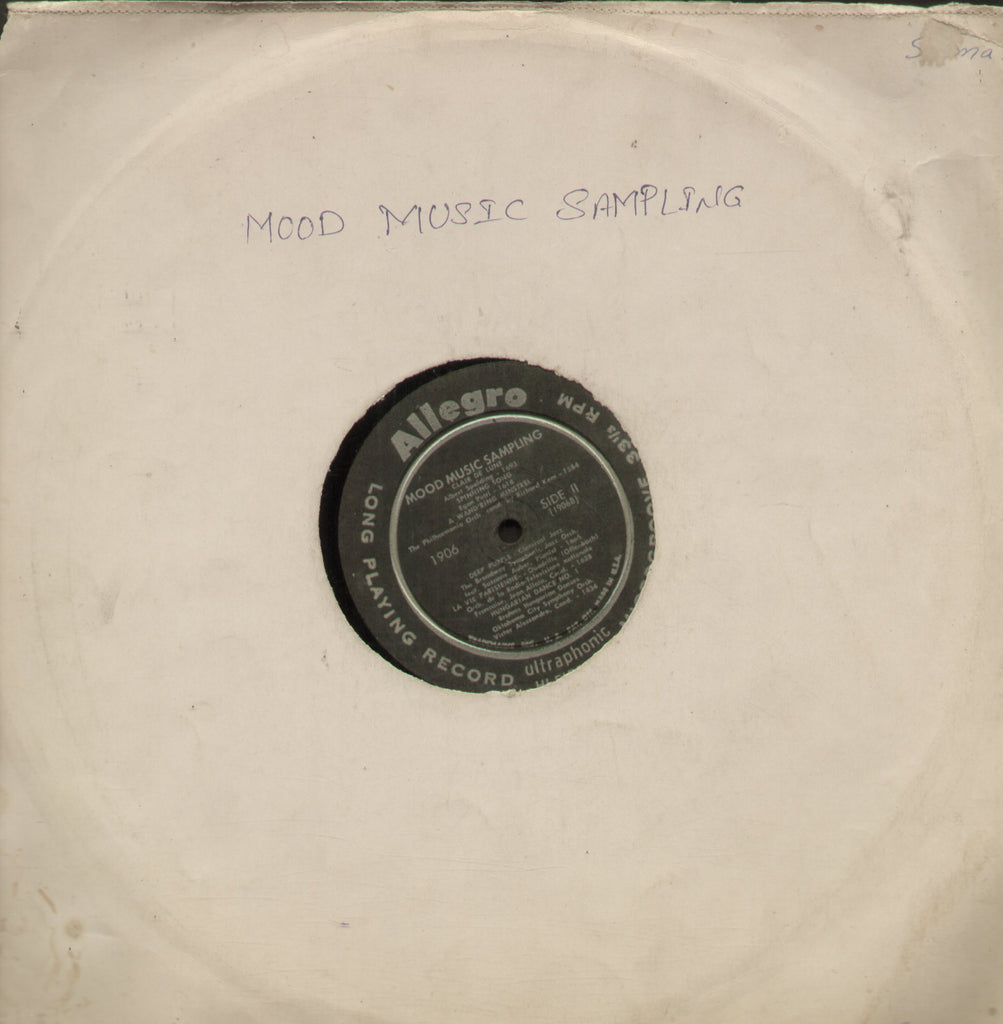 Mood Music Sampling - English Bollywood Vinyl LP - No Sleeve