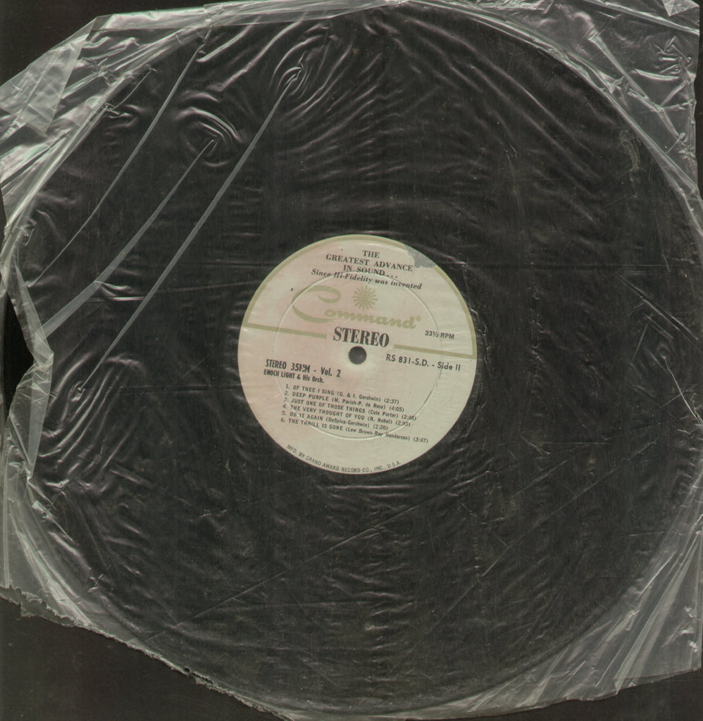 The Greatest Advance In Sound - English Bollywood Vinyl LP - No Sleeve