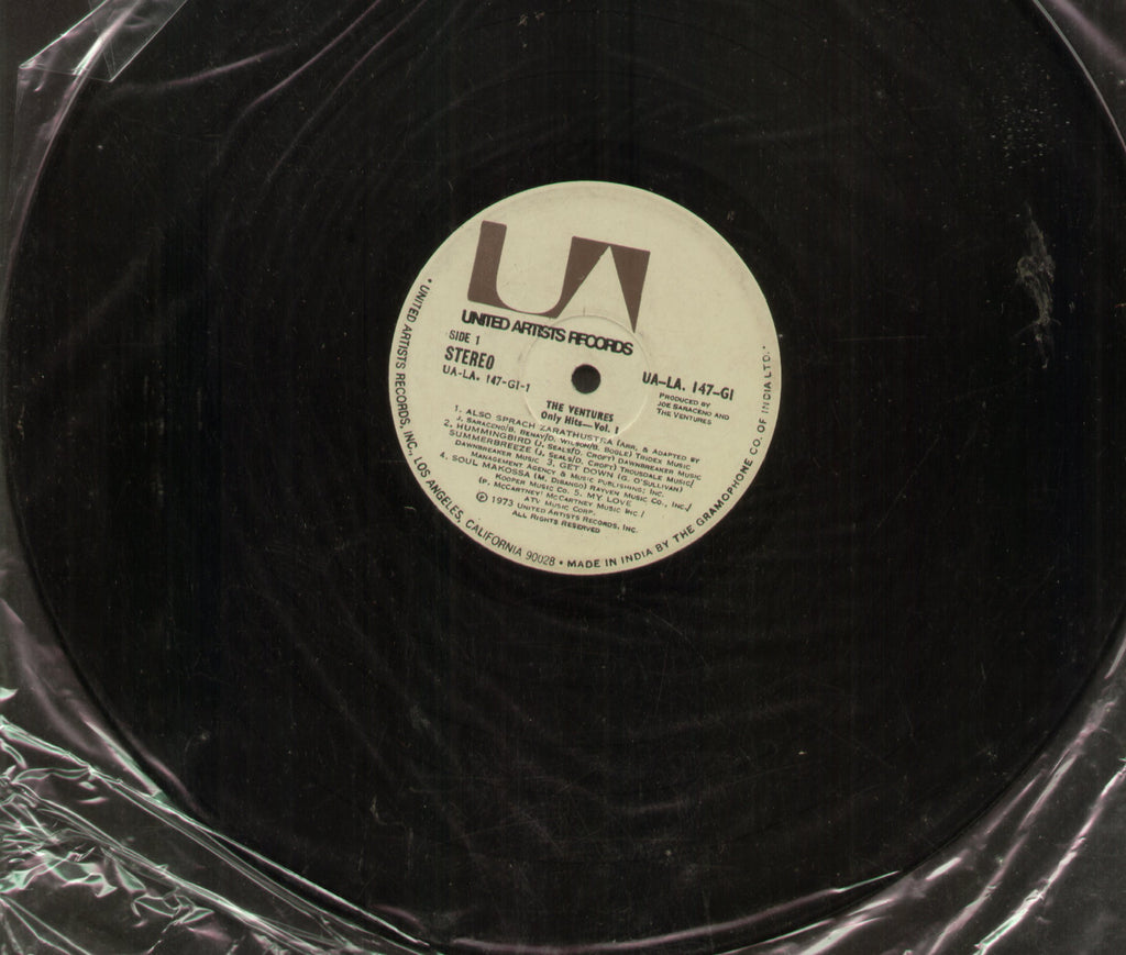 The Ventures Only Hits Vol 1 - English Bollywood Vinyl LP - No Sleeve