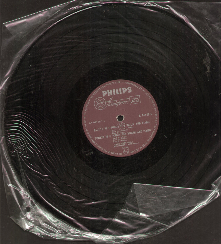 Sonata No. 3 In E Major For Violin and Piano - Instrumental Bollywood Vinyl LP - No Sleeve