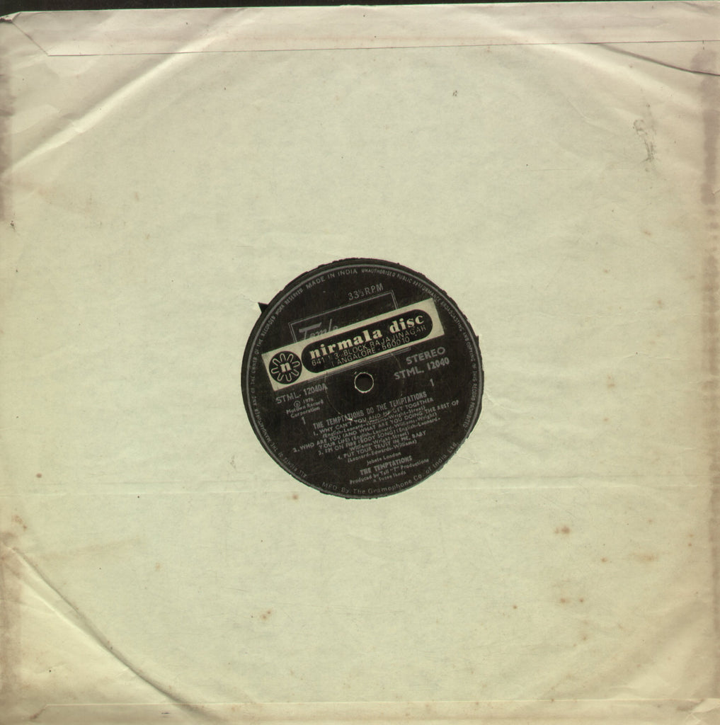 The Temptations Do The Temptations - English Bollywood Vinyl LP - No Sleeve