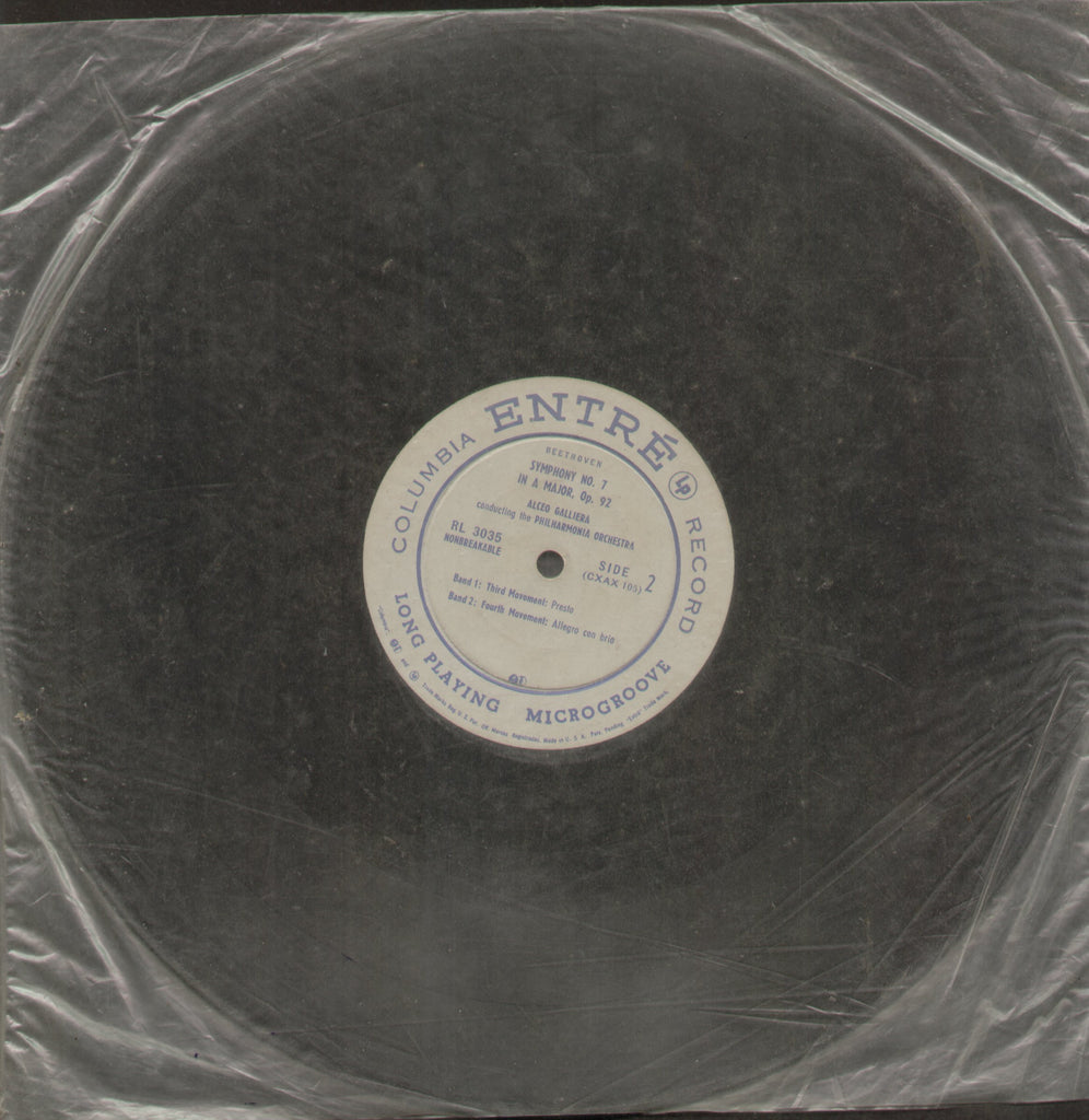 Symphony No.7 In A Major, Op. 92 - English Bollywood Vinyl LP - No Sleeve