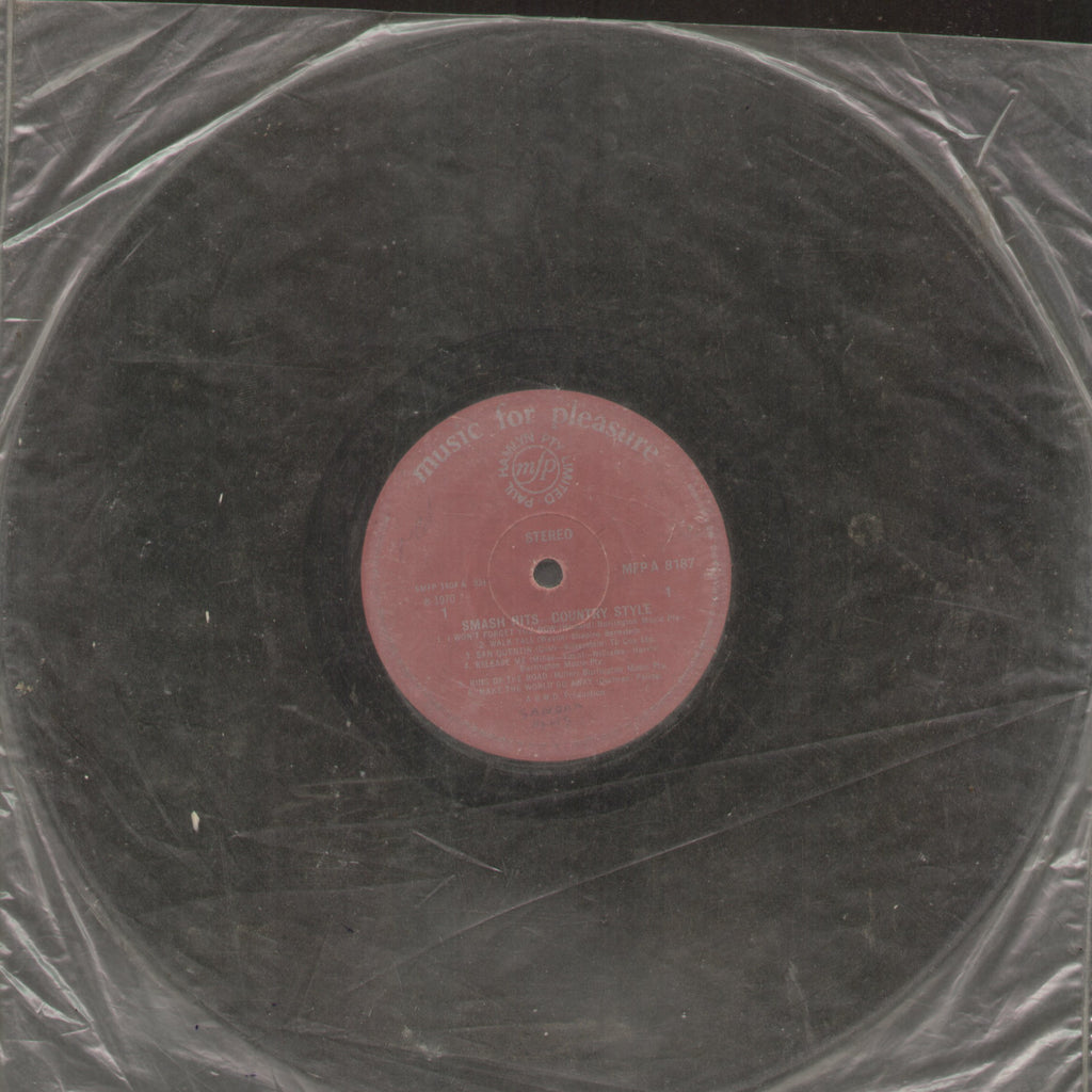Smash Hits - Country Style - English Bollywood Vinyl LP - No Sleeve