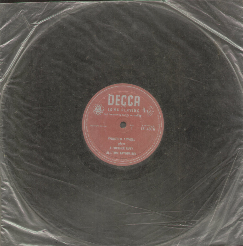 Winifred Atwell Plays A Further Fifty All Time Favourites - English Bollywood Vinyl LP - No Sleeve