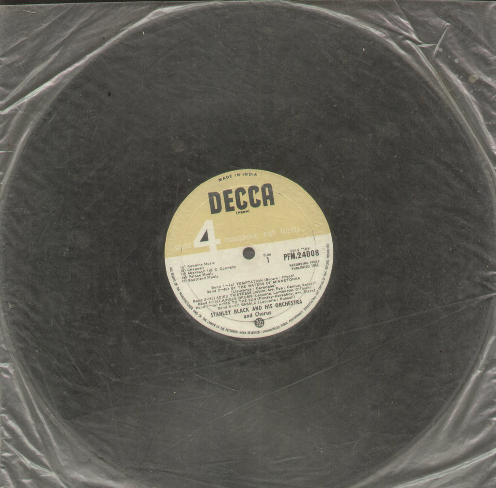 Stanley Black and His Orchestra - English Bollywood Vinyl LP - No Sleeve