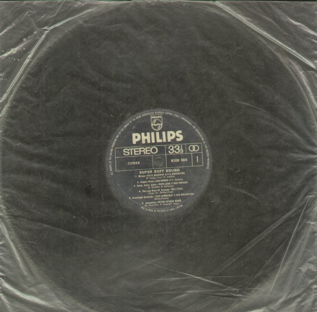 Super Soft Sound - English Bollywood Vinyl LP - No Sleeve
