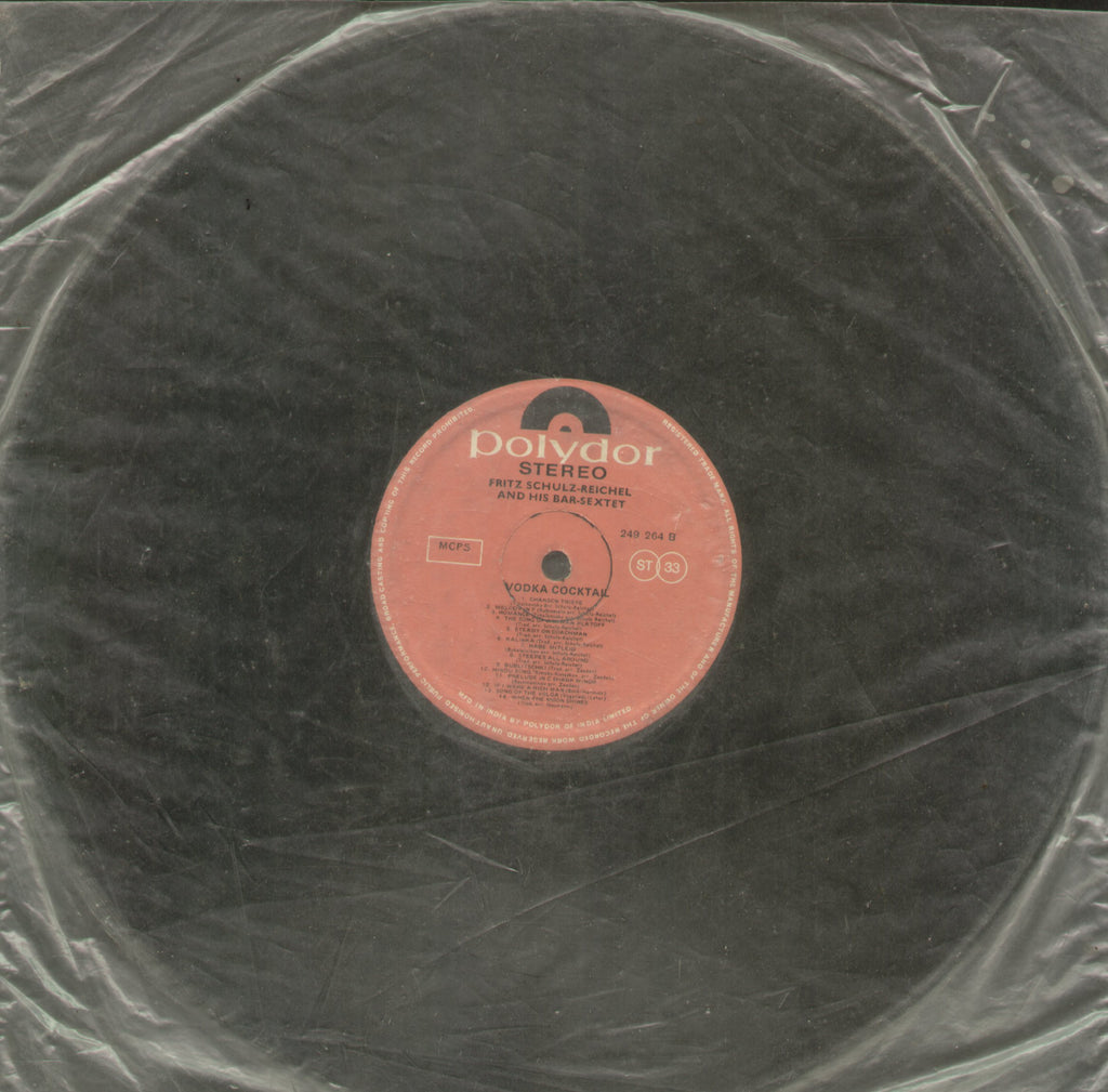 Vodka Cocktail Fritz Schilz- Reichel and His Bar Sextet - English Bollywood Vinyl LP - No Sleeve