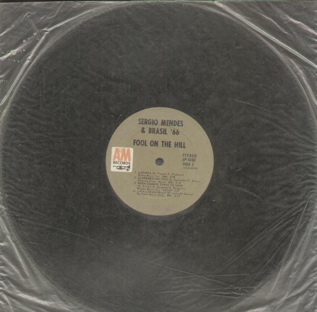 Sergio Mendes and Brasil 66 Fool On The Hill - English Bollywood Vinyl LP - No Sleeve