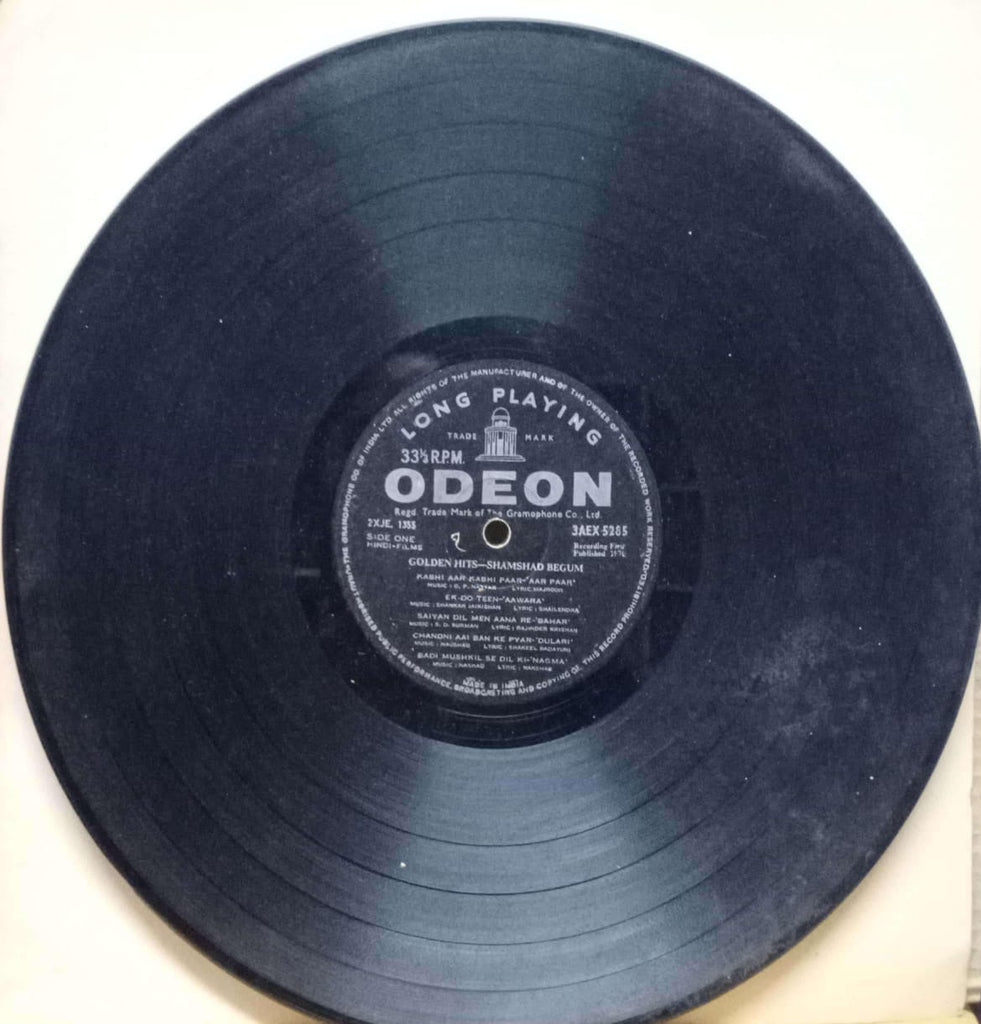 GOLDEN HITS SHAMSHAD BEGUM - Hindi vinyl LP