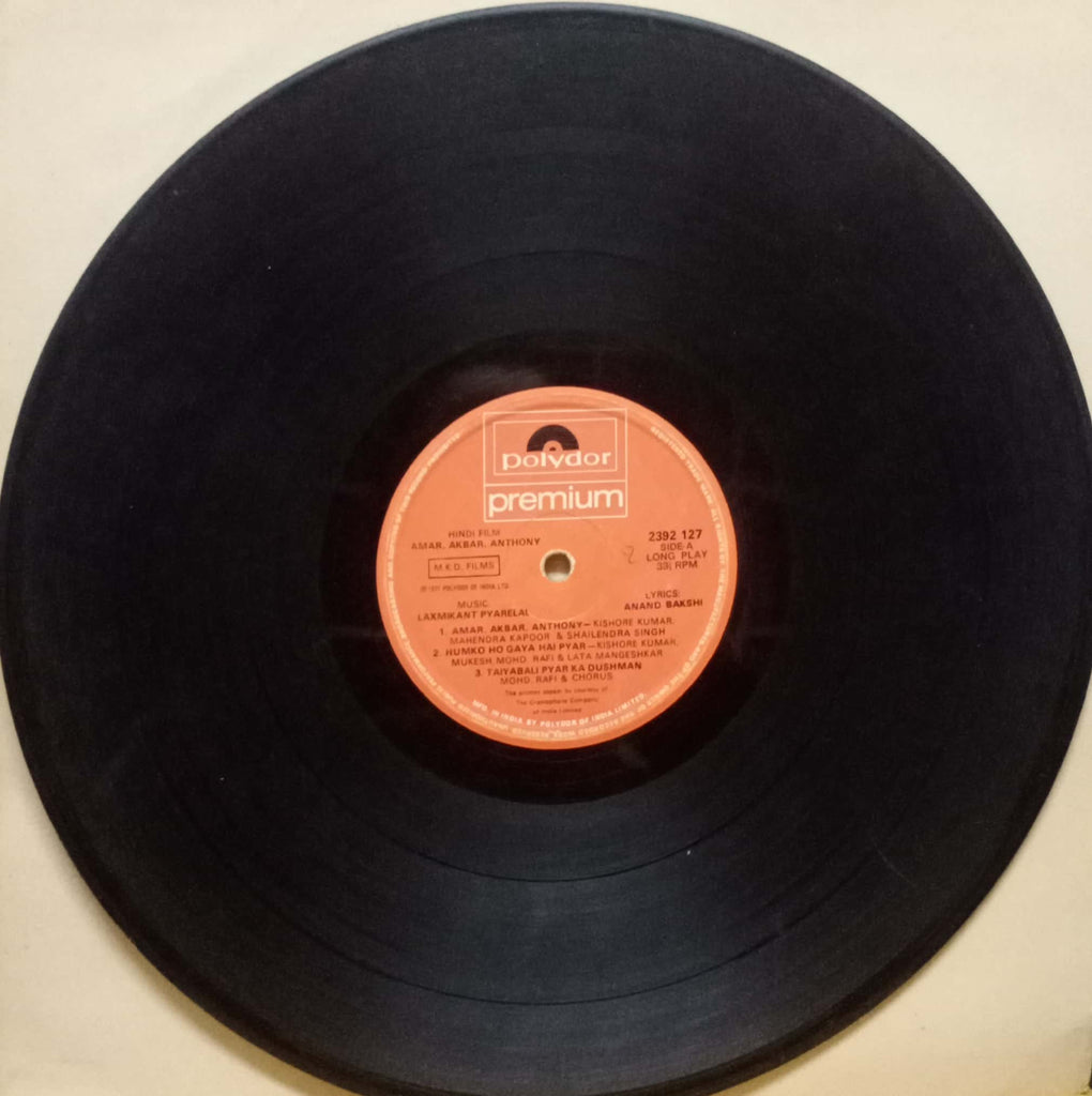 AMAR AKBAR ANTHONY - HINDI VINYL LP