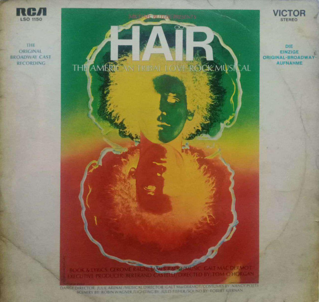 THRE ORIGINAL BROADWAY CAST RECORDING HAIR - HINDI VINYL LP