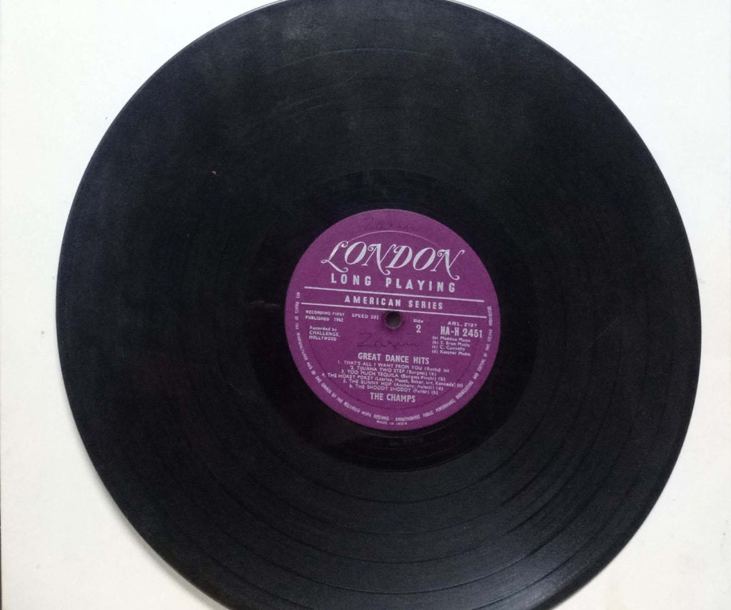 GREAT DANCE HITS THE CHAMPS - ENGLISH VINYL LP- NO SLEEVE