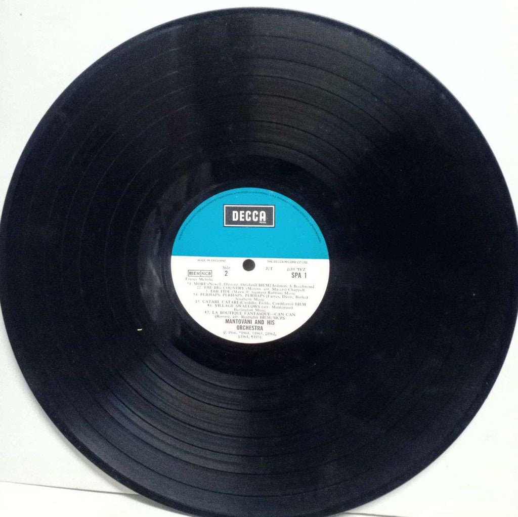 MANTOVANI AND HIS ORCHESTRA GEMA AND FRANCE MELODIE - ENGLISH VINYL LP - NO SLEEVE