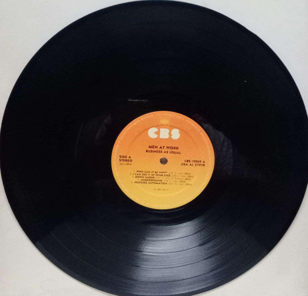 MEN AT WORK BUSINESS AS USUAL - ENGLISH VINYL LP