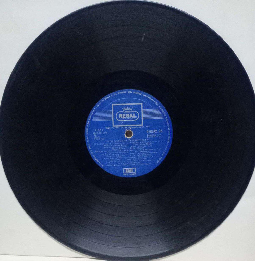 YOUR FAVOURITES HITS FROM FILMS - HINDI VINYL LP