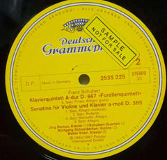KLAVIERQUINTETT A DUR D 667 FORELLENQUITETT - ENGLISH VINYL LP