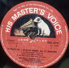 CONCERTO NO 2 IN B FLAT MAJOR OP 83(BRAHMS)- ENGLISH VINYL LP