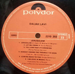 DALIAH LAVI JERUSALEM - ENGLISH VINYL LP