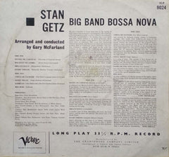 STAN GETZ BIG BAND BOSSA NOVA - English Vinyl LP