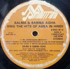 SALMA AND SABINA AGHA SING THE HITS OF ABBA IN HINDI -HINDI VINYL LP