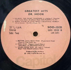 GREATEST HITS DR .HOOK - ENGLISH VINYL LP