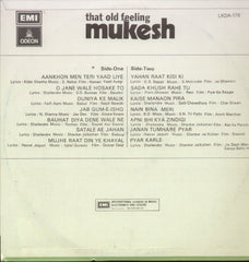 Mukesh forever Bollywood Vinyl LP