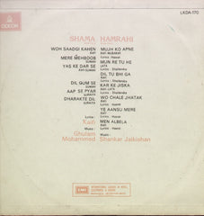 SHAMA & HAMRAHI Bollywood Vinyl LP