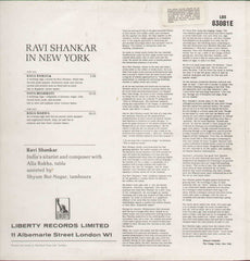 Ravi Shankar In New York Indian Vinyl LP
