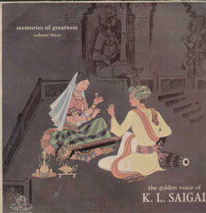 The Golden Voice Of K.L. Saigal Vol 3 Bollywood Vinyl LP