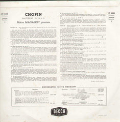 Chopin Les Mazurkas Nikita Magaloff English Vinyl LP
