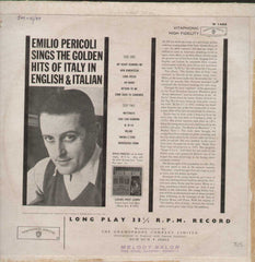 Emilio Pericoli Sings The Golden Hits Of Italy In English And Italian English Vinyl LP