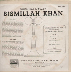 Shehnai Nawaz Bismillah Khan Bollywood Vinyl LP