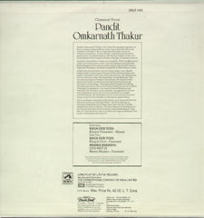 Pandit Omkarnath Thakur -Classical Bollywood Vinyl LP