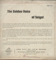 Memories Of Greatness K.L. Saigal Classical - Compilations Bollywood Vinyl LP