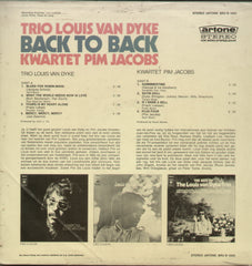 Trio Louis Van Dyke Back To Back Kwartet Pim Jacobs - English Bollywood Vinyl LP