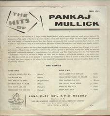 Pankaj Mullick - Greatest Hits - Compilations Bollywood Vinyl LP