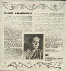 Sri Annamacharya Samkirtanas - Devotional Bollywood Vinyl LP