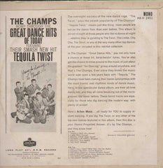 CHAMPS GREAT DANCE HITS TEQUILA TWIST  1962 English Vinyl LP
