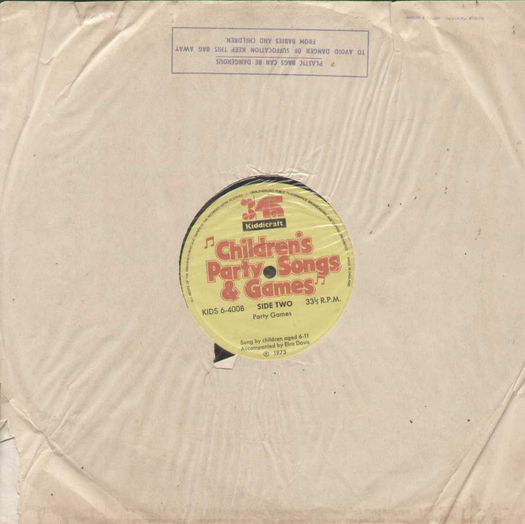 Children's Party Songs and Games 1973 English Vinyl LP