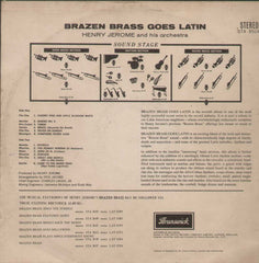 HENRY JEROME - BRAZEN BRASS GOES RARE LATIN English Vinyl L P