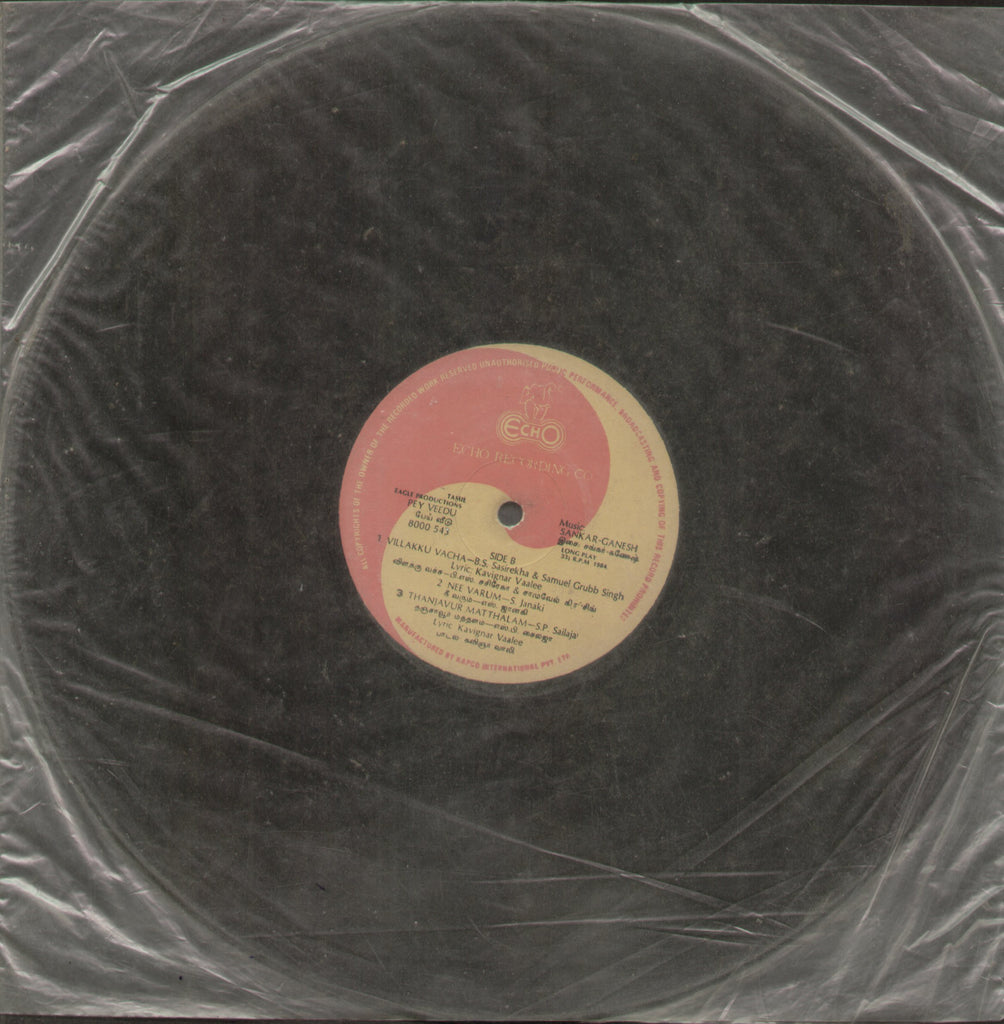 Pey Veedu - Tamil Bollywood Vinyl LP - No Sleeve