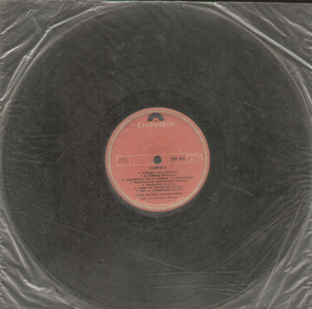 Caribia Hugo Blanco And Los Avila With Their Caribbean Groups - English Bollywood Vinyl LP - No Sleeve