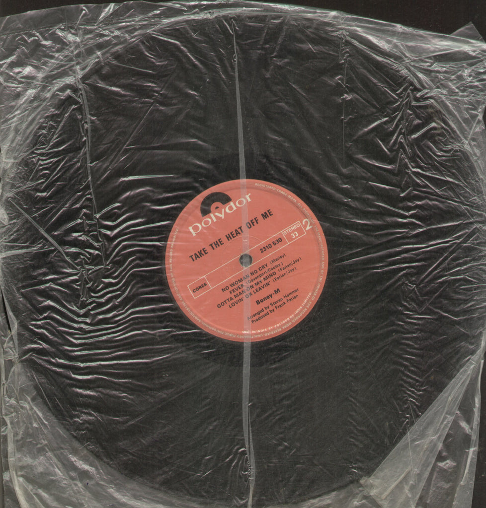 Boney M. Take The Heat Off Me - English Bollywood Vinyl LP - No Sleeve