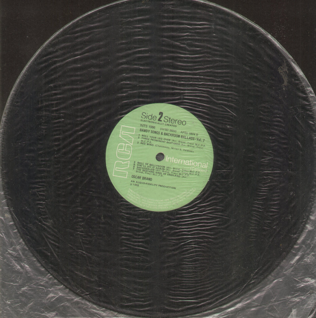 Bawdy Songs and Backroom Ballads Vol. 2 - English Bollywood Vinyl LP - No Sleeve