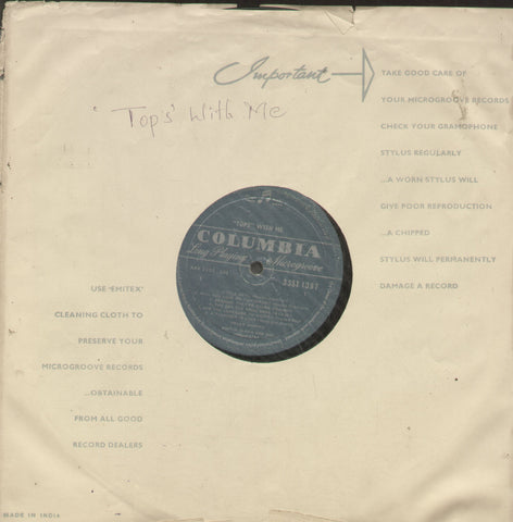 Tops With Me - English Bollywood Vinyl LP - No Sleeve