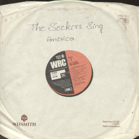The Seekers Sing America - English Bollywood Vinyl LP - No Sleeve