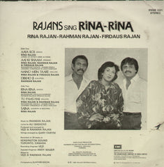 Rajans Sing Rina Rina - Ghazals Bollywood Vinyl LP
