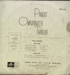 Pandit Omkarnath Thakur - Classical Bollywood Vinyl LP